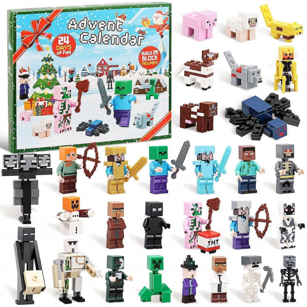 Minecraft Advent Calendar 24 Days Building Blocks Toy Figures Countdown Christmas Gift.