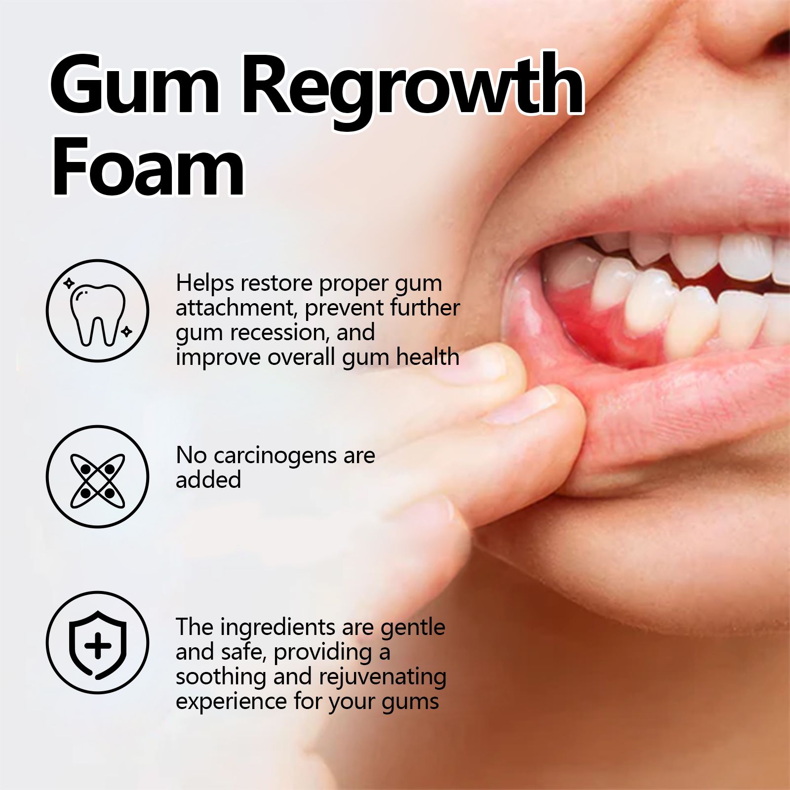 Gum Care Foam Mousse For Teeth Cleaning Plaque Removal And Fresh Breath Daily Oral Hygiene