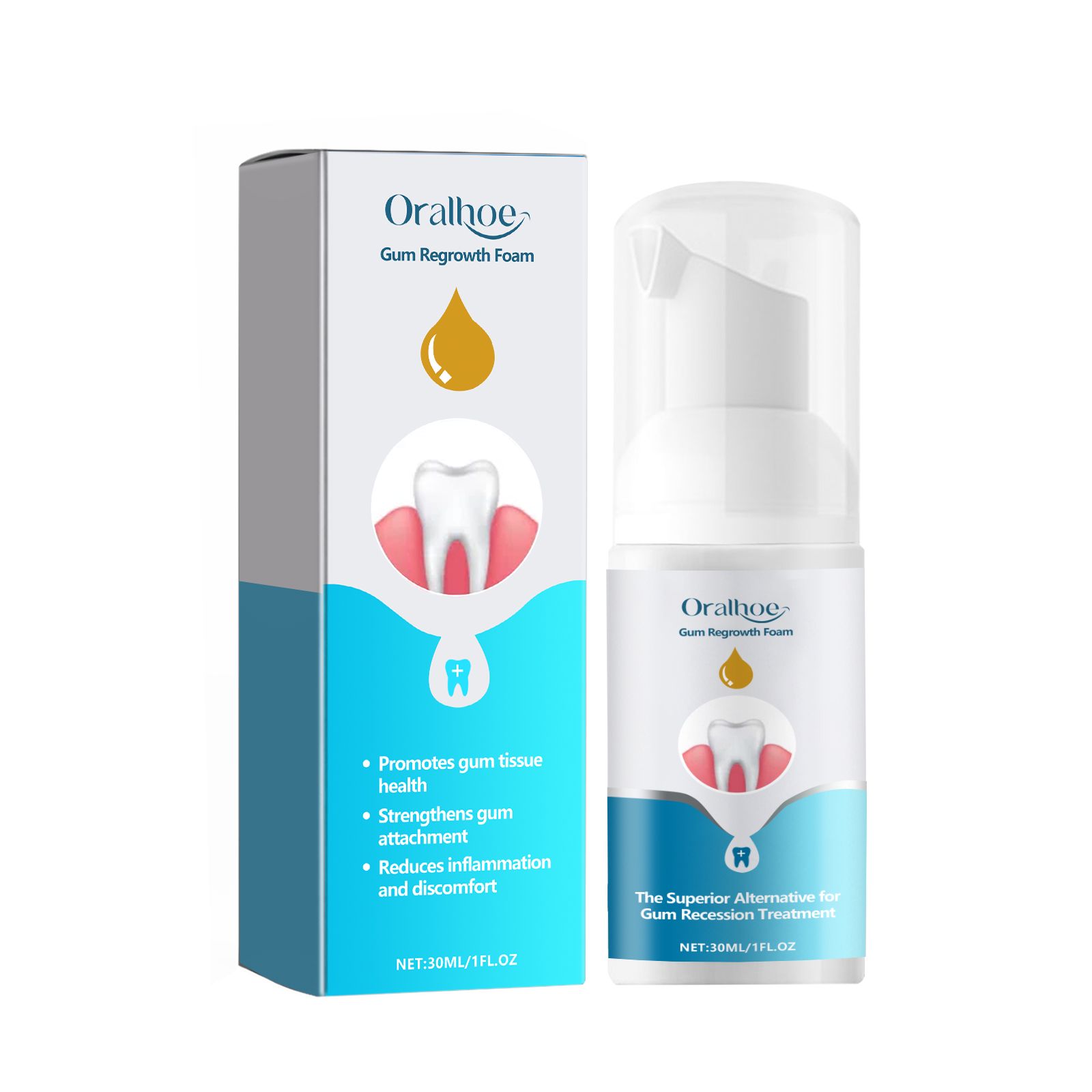 Gum Care Foam Mousse For Teeth Cleaning Plaque Removal And Fresh Breath Daily Oral Hygiene
