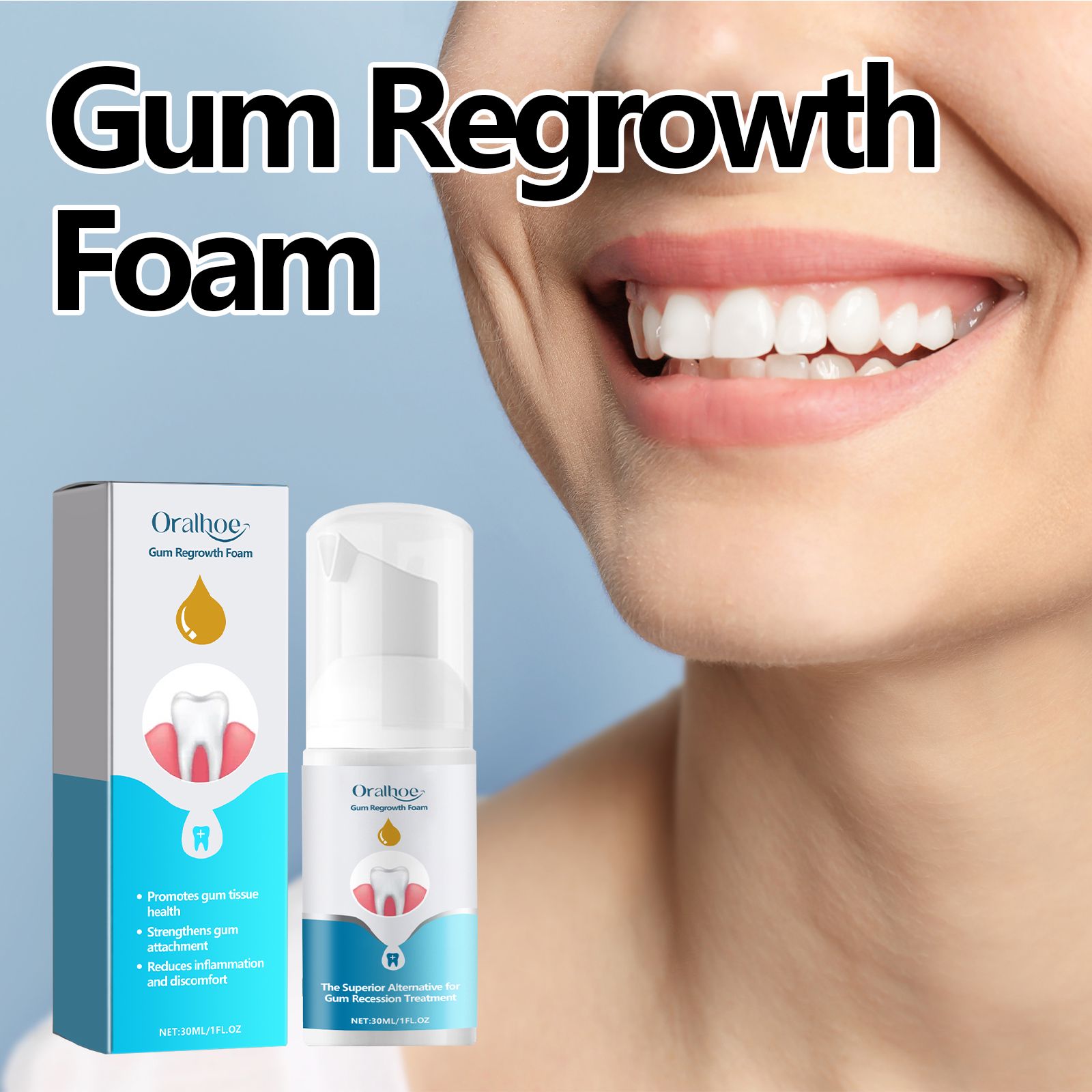 Gum Care Foam Mousse For Teeth Cleaning Plaque Removal And Fresh Breath Daily Oral Hygiene