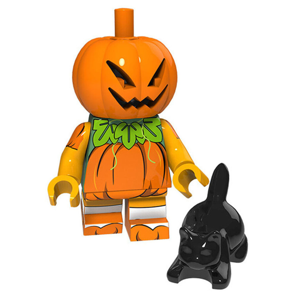 16PCS Halloween Vampire Witch Pumpkin Man Lego Man