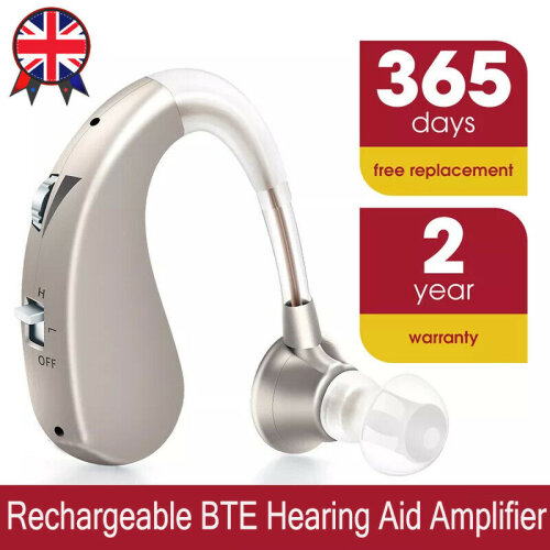 Rechargeable Digital BTE Hearing Aid Adjustable Voice Amplifier