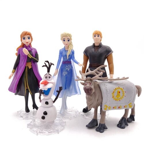 5pcs Anna Elsa Frozen 2 Mini Action Figure Toy