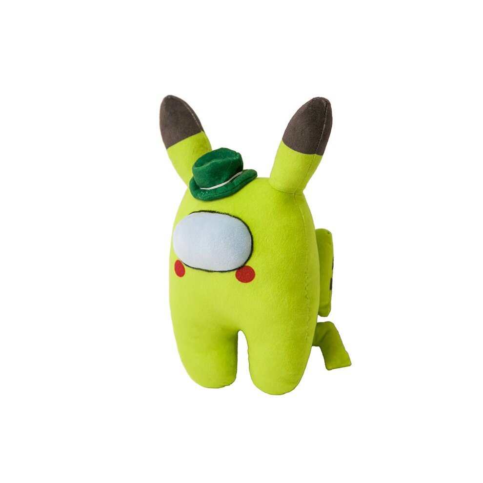(Green Hat) Among Us Game Plush Toy Stuffed Plushie Doll Pikachu Mario Superman Spiderma