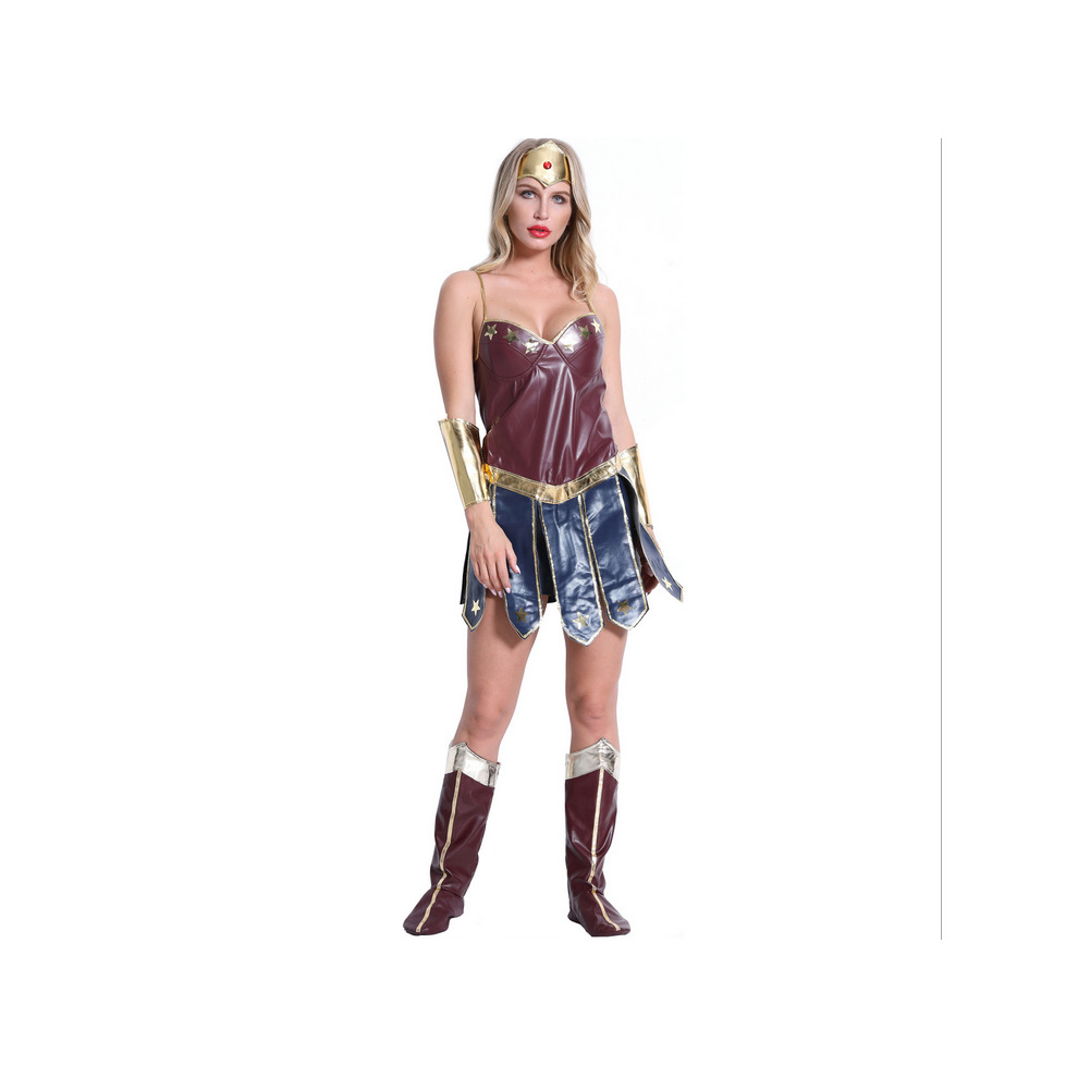 (L) Wonder Woman Costume Halloween Cosplay Fancy Dress