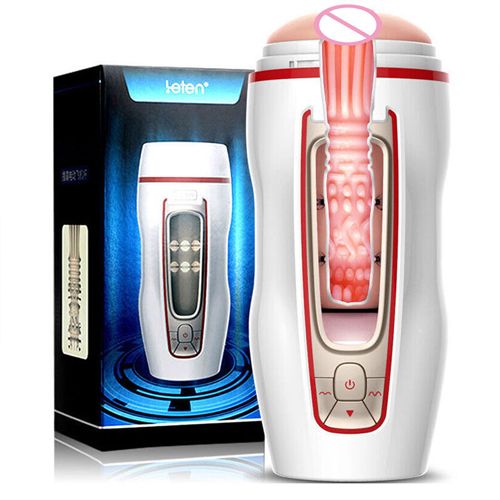 Automatic Male Masturbator Hands Free Vagina Pussy Stroker Cup Vibrator Massager USB Adult Sex Toy for Man 4D Simulation Genital Apparatus Aircraft Vagina Cup Cover Discreet Packaging Multi Speed