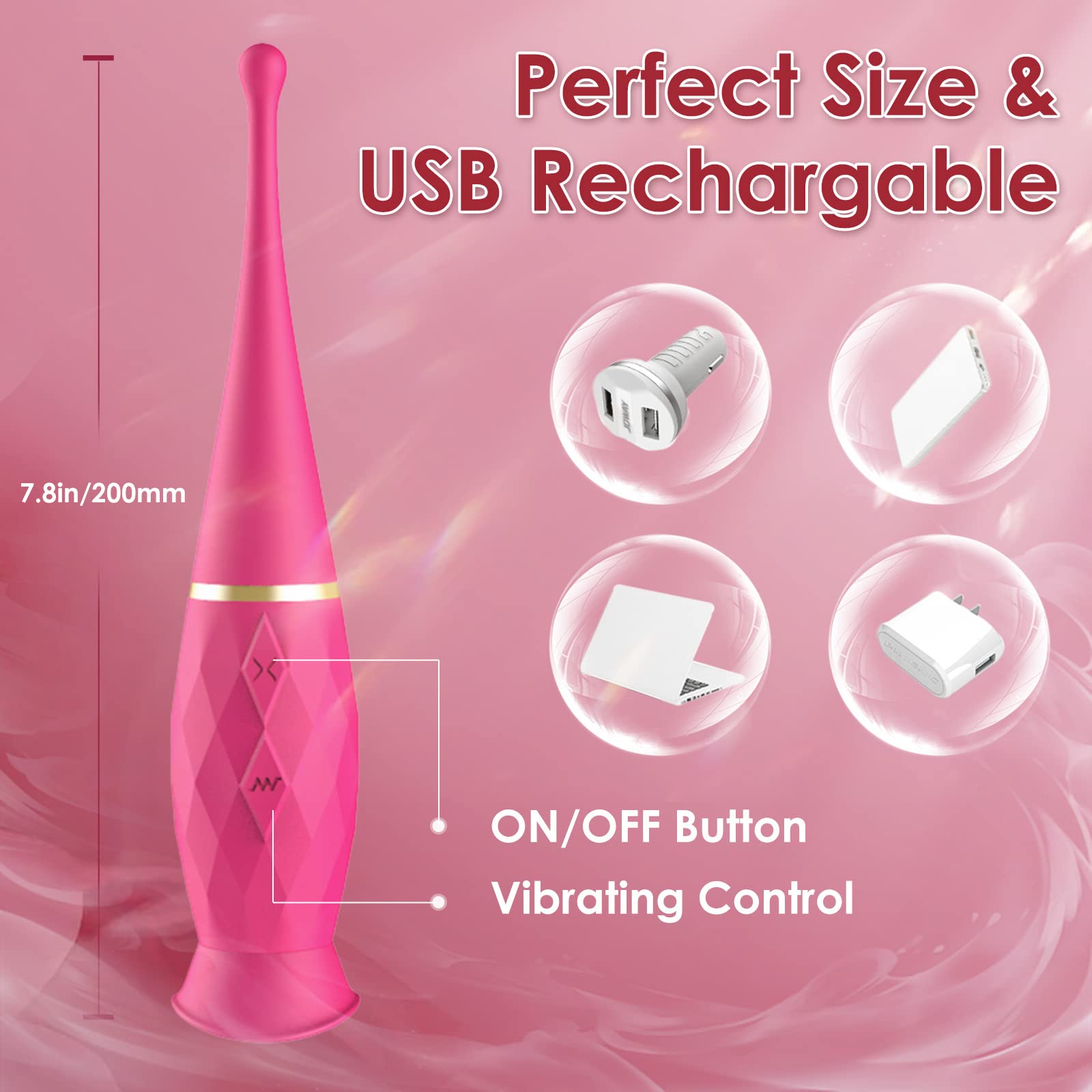 Bullet Vibrator Sex Toys Dildo G-spot Vibrators Adult Toys Licking Massager for Women 7 Powerful Function Quiet High Frequency Vaginal Anal Clit Nipple Stimulating