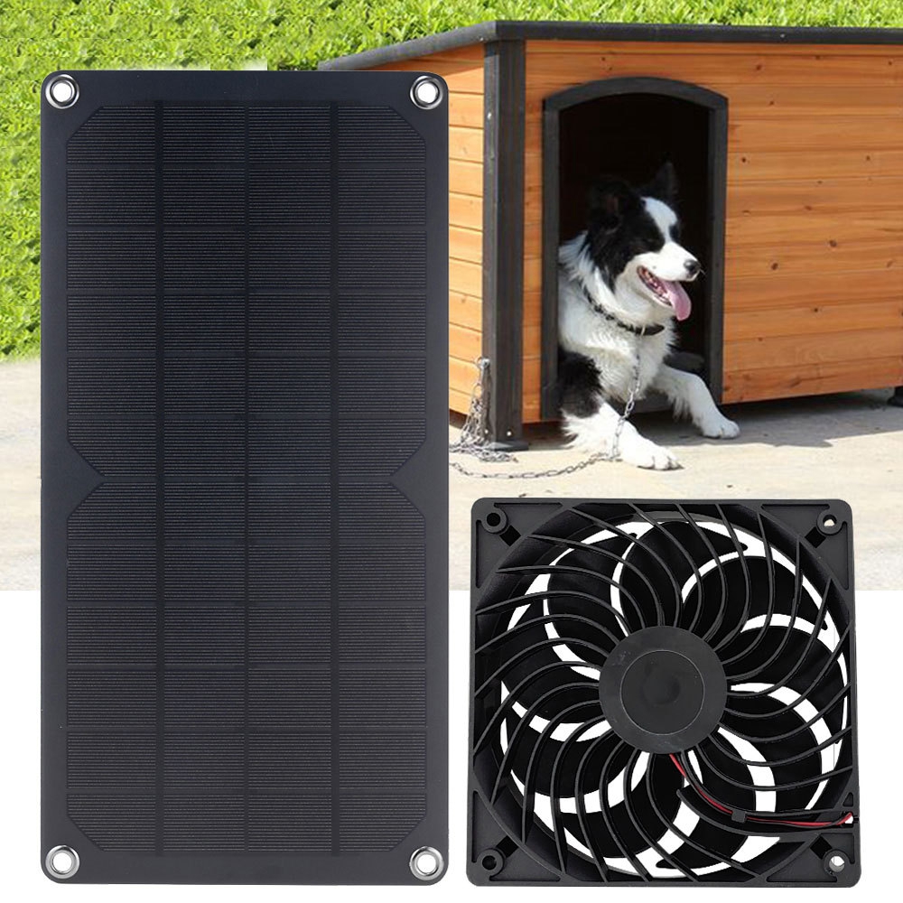 Makecool Solar Panel, 12V Monocrystalline Solar Panel Weatherproof Dual Fan EVA Array Solar Power System for Home, Sheds, Motorhomes, Rooftop, Caravan, Camper, Marine Boat and Off-grid