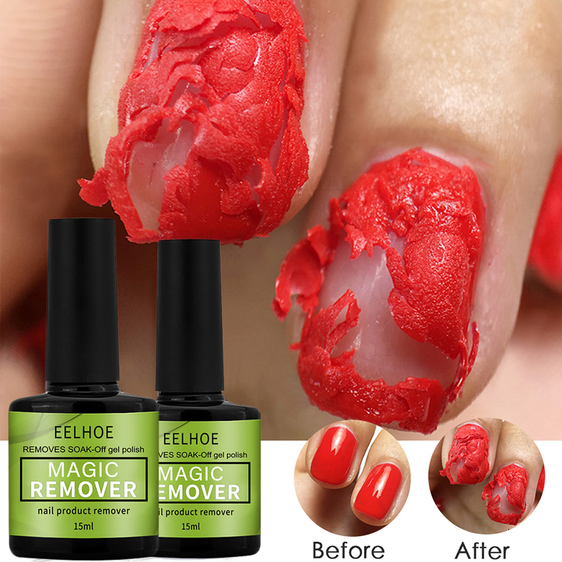 (1 Pack) Nail Polish Remover Magic Burst Gel Polish Remover Soak Off Primer Coat Cleaner Nail Degreaser Nail  UV Gel Remover Liquid Manicure Tools 15ml