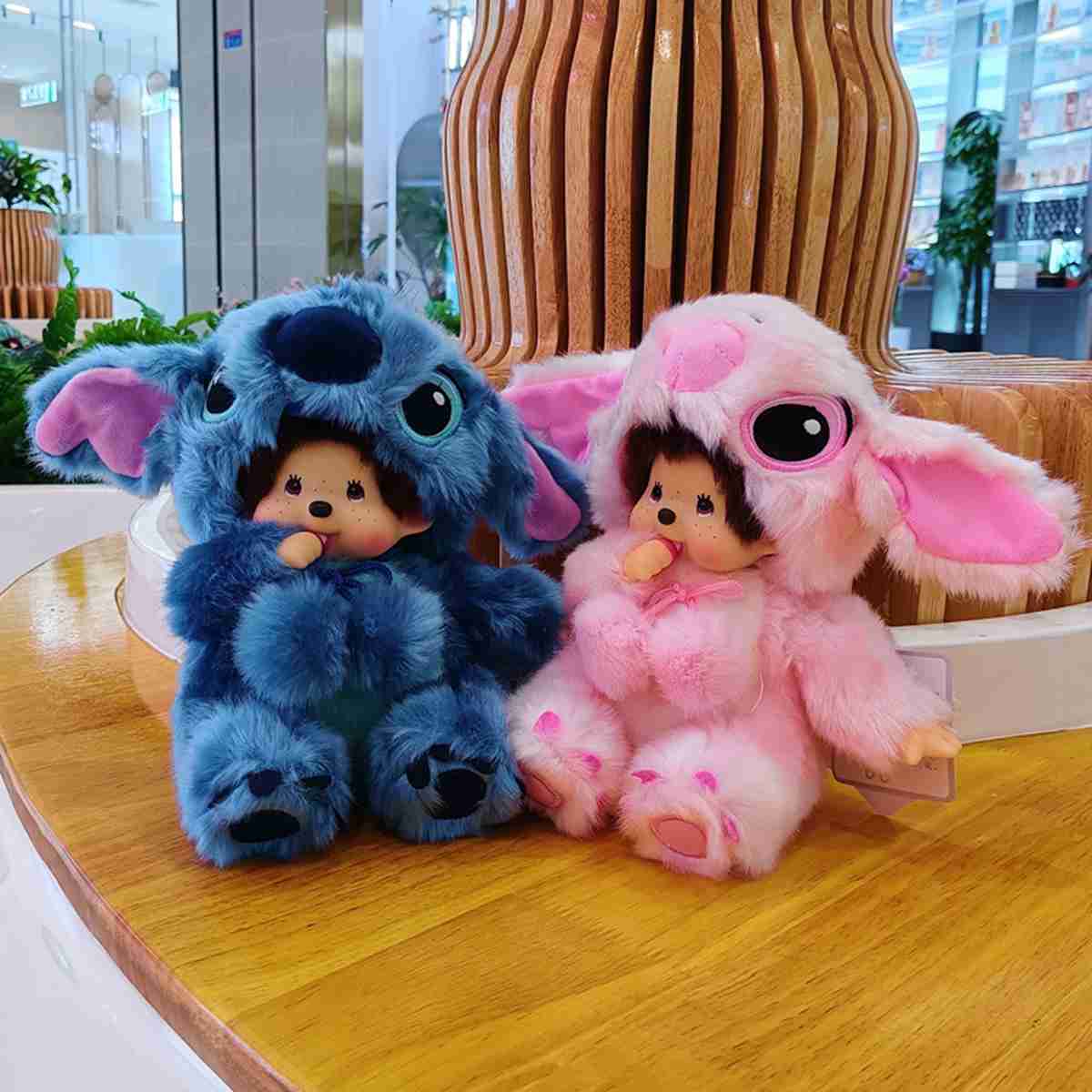 (Blue) Monchhichi Plush Toy with Stitch Plush 8 inch Look 20CM Cartoon Stitch Plush Toy, Stitch Plush Childrens Doll, Stitch Soft Toy, Plush Toy, for Fans Collect Gift Toys