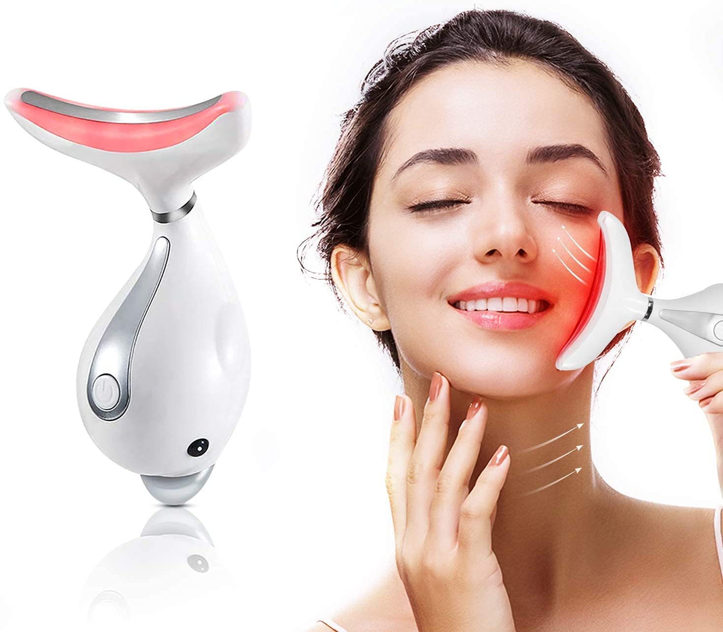 Face Massager Anti Aging Neck Eye Massager Anti Wrinkles Facial Device Micro-Current Neck Protector for Skin Tightening Lifting High Frequency