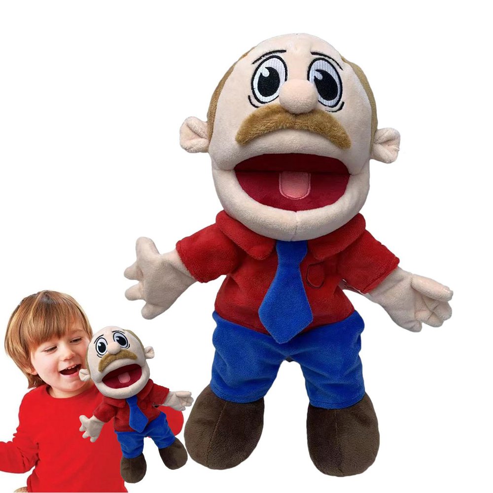 (Style 1) Christmas Gift Jeffy Puppet Jeffys Magical Adventure- Cute Hand Puppet Plush Doll - Jeffy Puppet Soft Plush Toy Hand Puppet - Jeffy Mom Dad Classmate Penelope Puppet Plush Toy - Jeffy Family Puppets For Kids Role Play Family Members