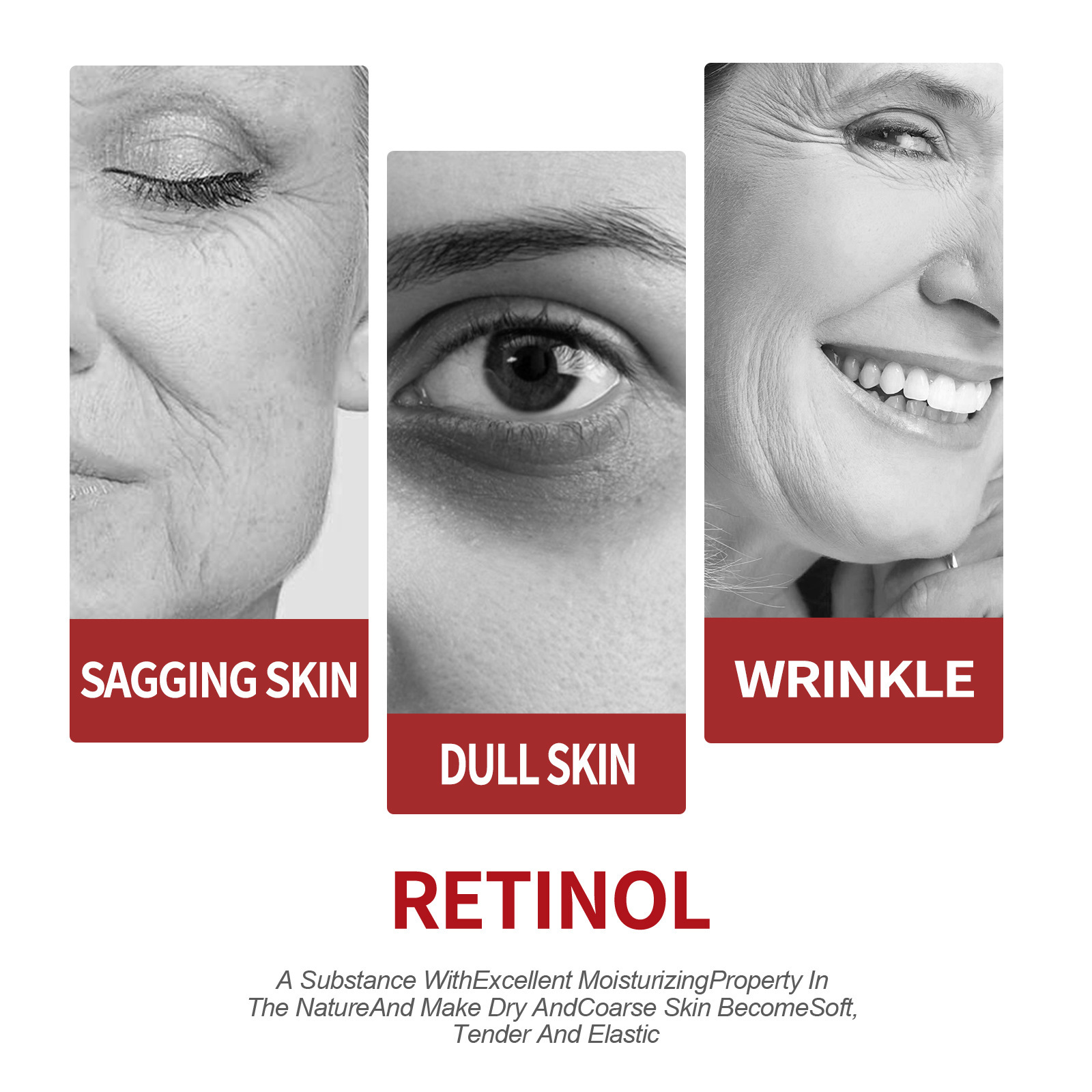 Retinol Face Moisturizing Cream Night And Day Cream Wrinkle Removing Cream Anti Aging Firming Lifting Fade Fine Lines Brightening Skin Care Protuct