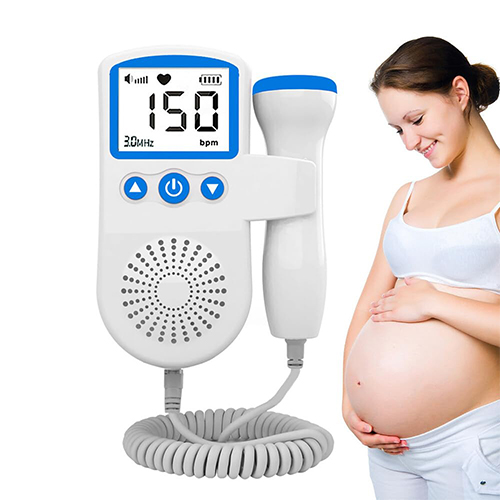 (Blue) Doppler Fetal Heart Rate Monitor Baby Heartbeat Monitor Pregnancy Home Baby Heartbeat Monitor Pregnancy