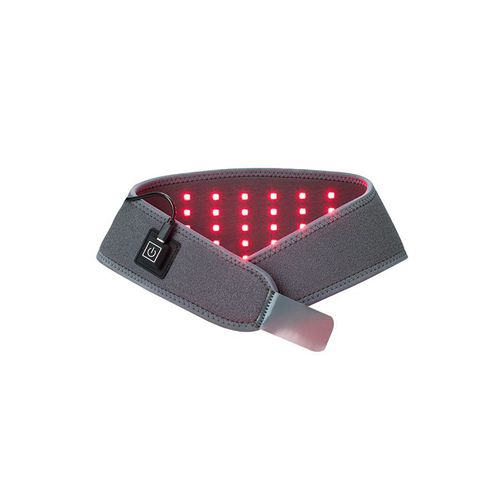 (Grey) 30LEDs Red Infrared Light Device 660nm and 850nm Red Infrared Lamp Belt Device Adjustable Red Light with Timer, for Neck Wrap,Back, Shoulder, Arm, Muscle