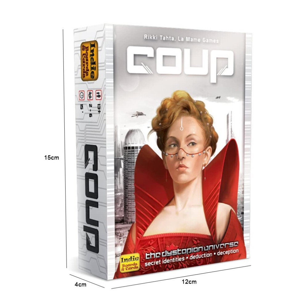Indie Boards and Cards Coup The Dystopian Universe Card Game Family Party Entertainment