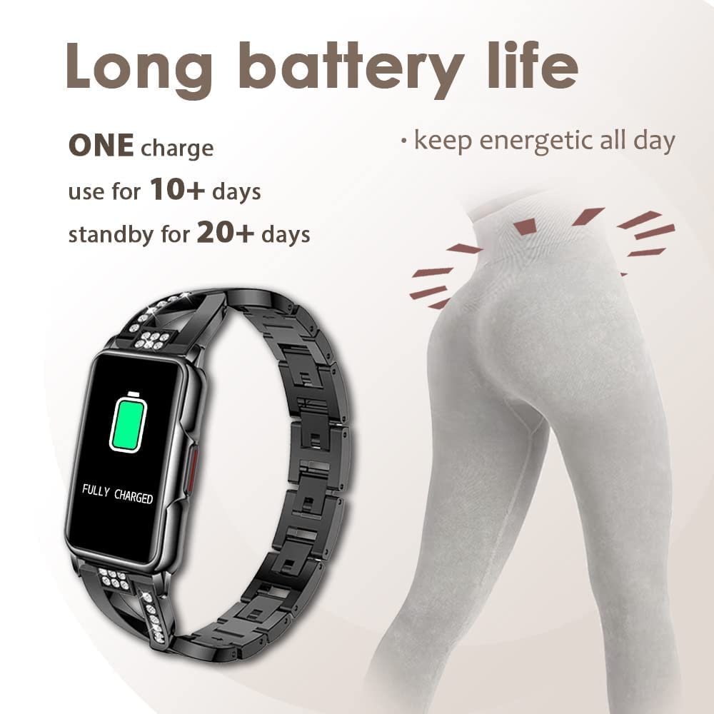 Ladies Smartwatch Smart Watch for Women Blood Pressure Bracelet Heart Rate Blood Oxygen Sleep Monitor Compatible with Android iOS