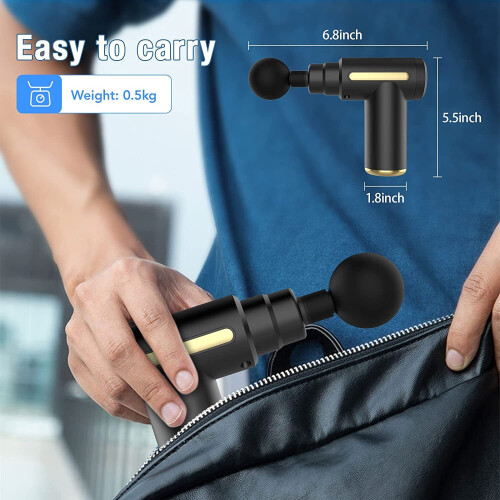 Cordless Massage Gun 6 Speeds Handheld Deep Tissue Muscle Massager