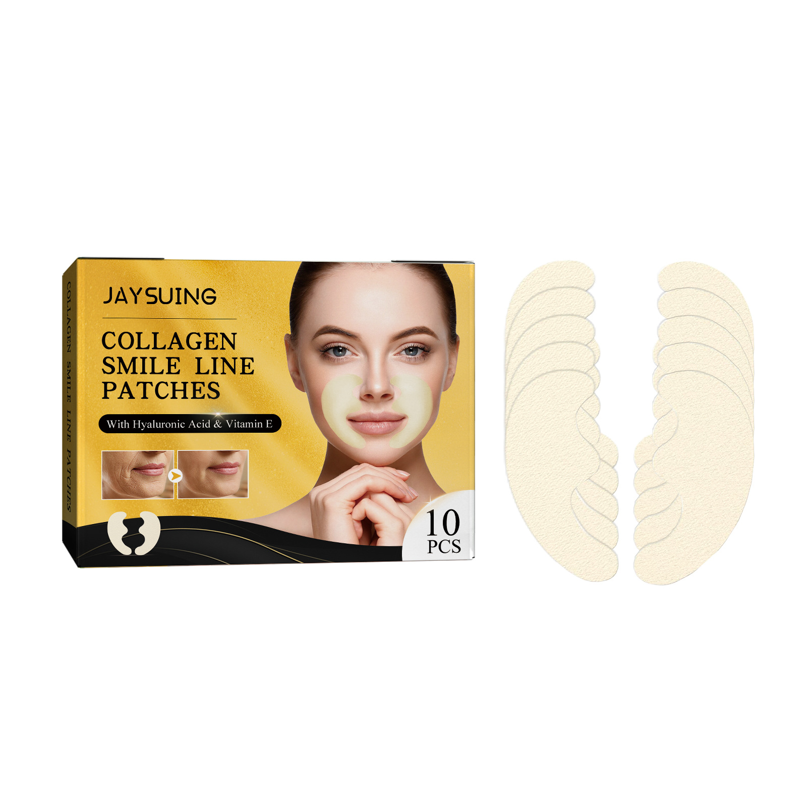 Jaysuing Forehead Line Removal Patch Nasolabial Folds No Essence Wrinkle Face Patch Anti-Aging Face Lift Beauty Skin Care Pad