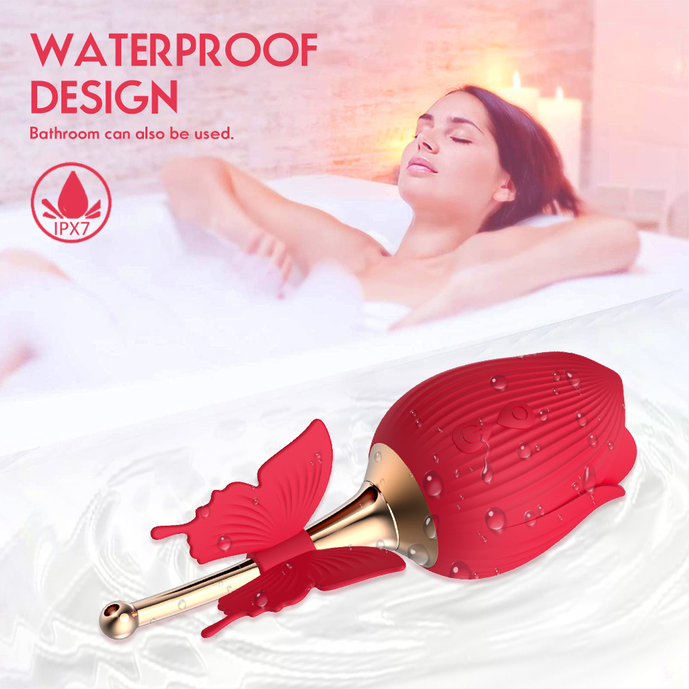 Sucking Vibrator Egg for Women Nipple Massager Nipple Vagina Clit Stimulate Rose Flower Vibrators Masturbators Adult Sex Toys for Women Oral Sucker