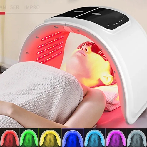 7 Colors LED Photon Machine With Nano Spray Face Mask PDT Equipment Skin Moisturizing Face Body Mask Salon SPA Home Use Skin Rejuvenation Acne Skin Care