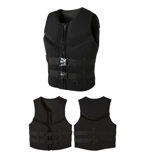 (Black S) Neoprene Life Jacket for Adults Life Vest Buoyancy Jacket Safety Vest for Watersports Canoe Kayak Sailing Drifting Swimming Boating Fishing Protection