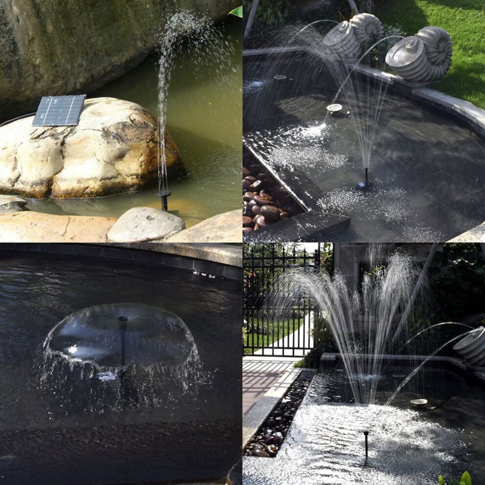 Solar Powered Fountain Pump, Solar Fountain for Birdbath 1.4W