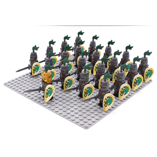 (Style#02) 21Pcs Green Dragon Knight Building Block Minifigures Toys Best Action Figures