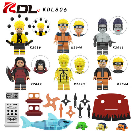 6PCS/SET Naruto Figure Fit Lego Building Block Kids Toys Gift UK