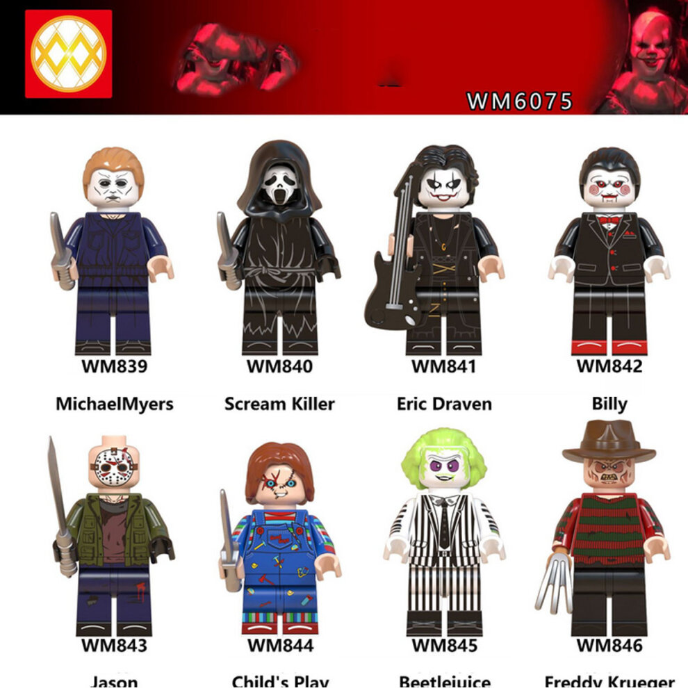 8PCS/SET Halloween Figure Fit Lego Building Block Kids Toy UK