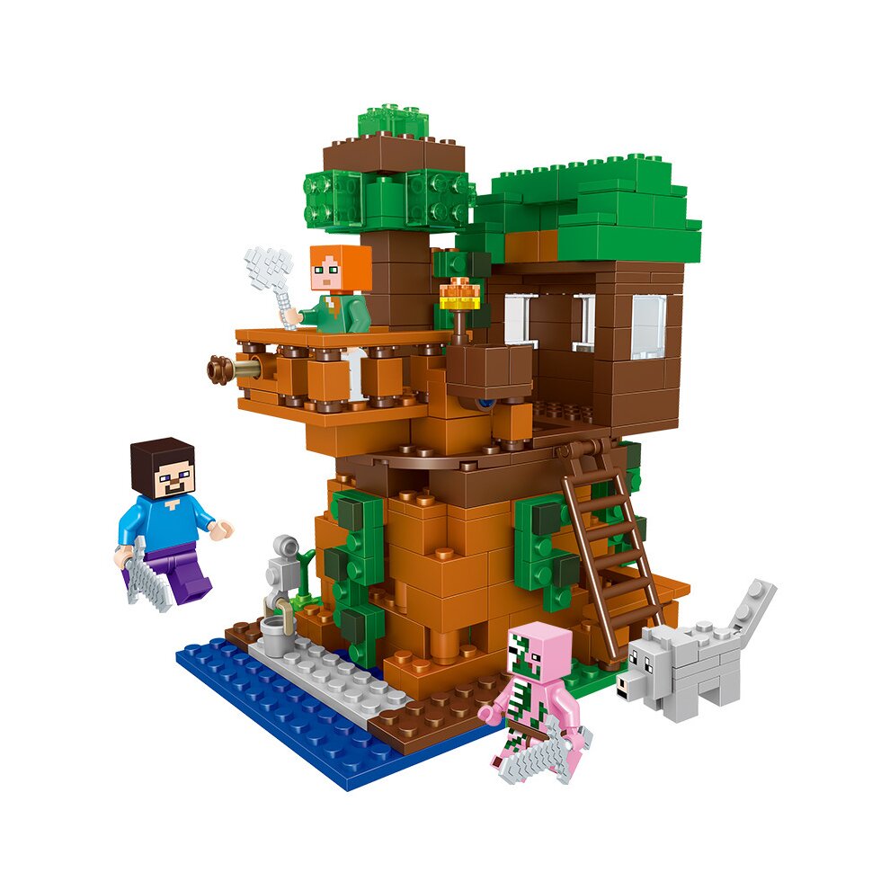 (Mini Tree house) Minecraft Tree house Blocks CubeWorld Model For lego