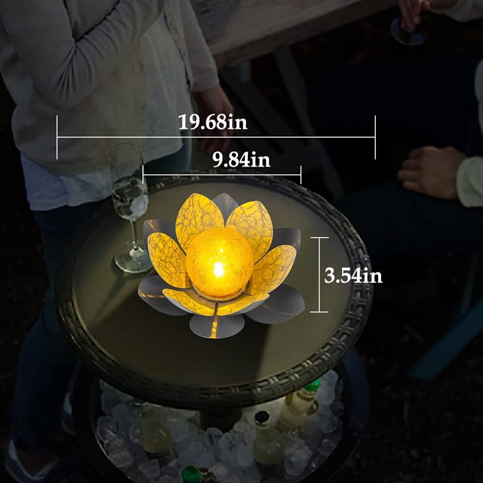 Solar Lights Outdoor Garden Lotus Decoration Waterproof Patio Lawn