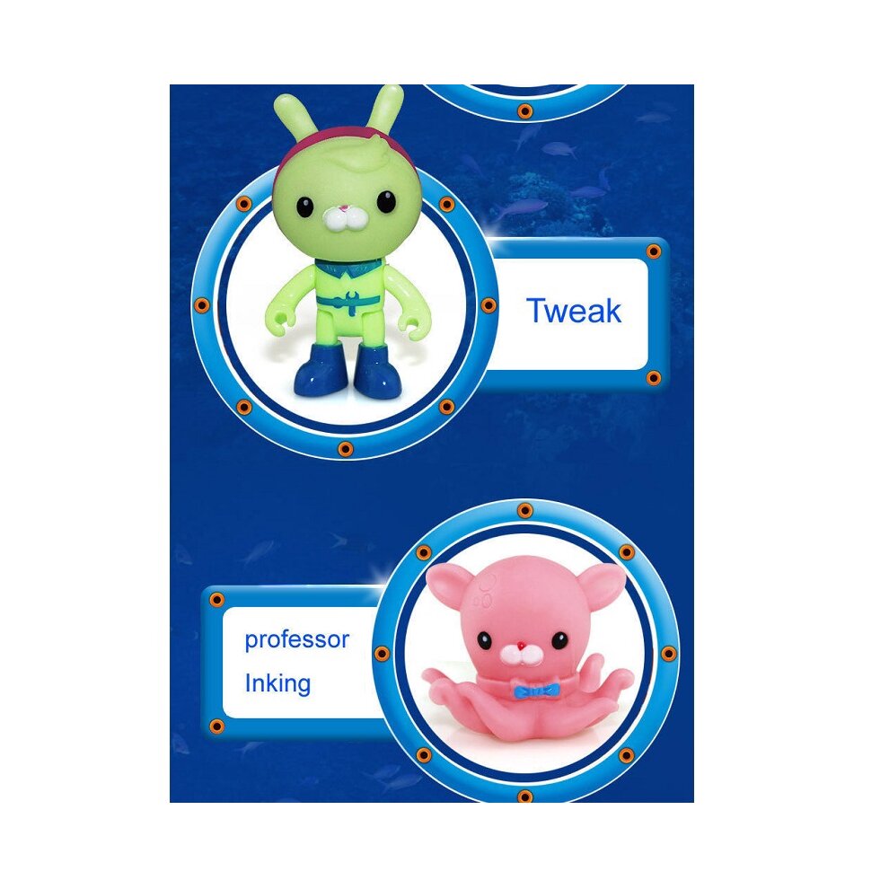 8pcs The Octonauts Action Figures Toys Captain Barnacles Medic Peso Kids Gifts
