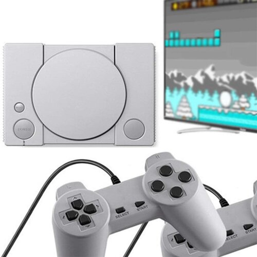 Classic Game Console PS1 Mini Retro Double Battle Game Gamepad Video Game Machine with 620 Classic Games Entertainment System for Home Games Lovers