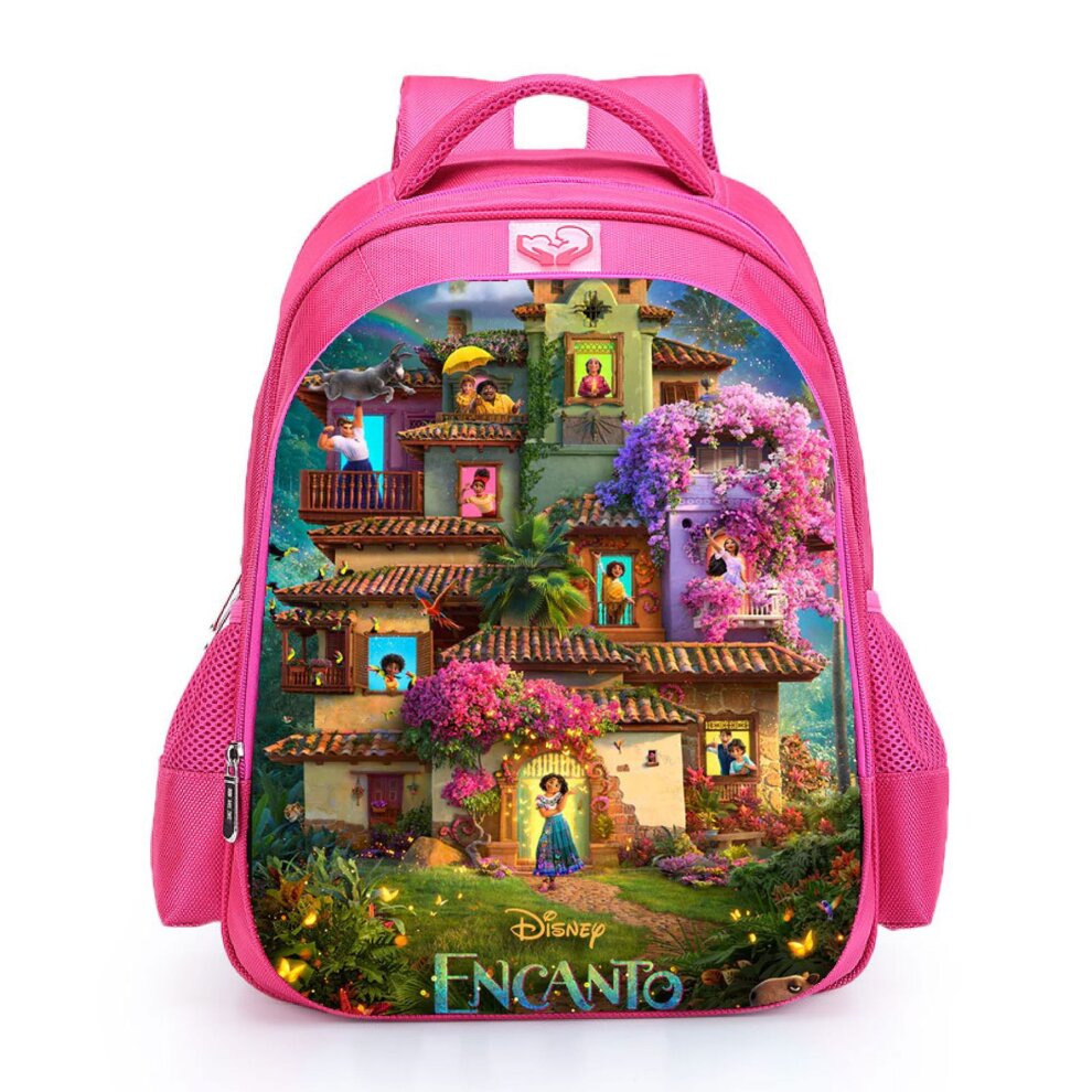 Encanto Kids Backpack Magic House Children Schoolbags Anime Cartoon Rucksack Stationery Storage Backpack Casual Daypack for Elementary Middle Student Outdoor Travel