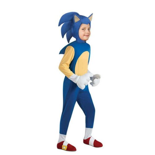 (6~10 Years) Sonic the Hedgehog Costume Kids Boys Cosplay Party Jumpsuits Bodysuit Fancy Dress Game Character Halloween Costumes Role Playing Dress Up Suit Kids Gifts Blue
