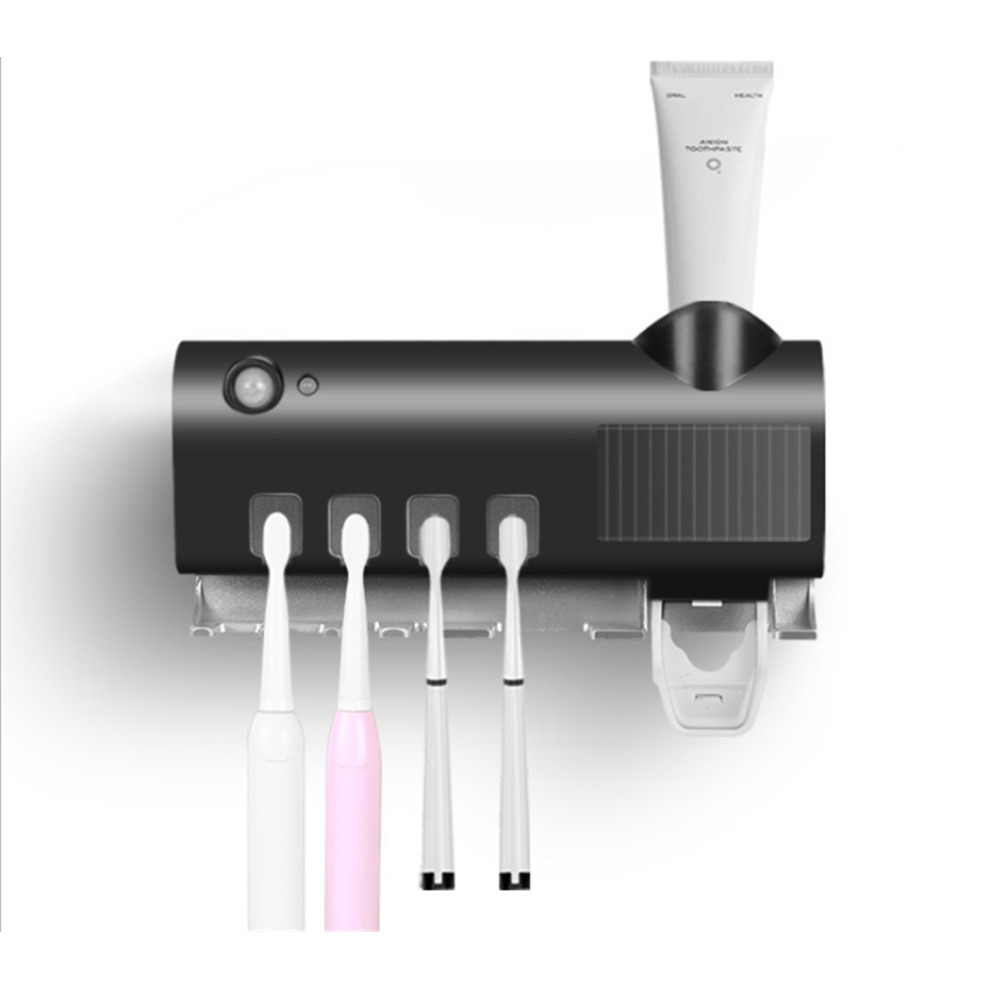 (Black) Toothbrush Sterilizer Smart UV Sterilization
