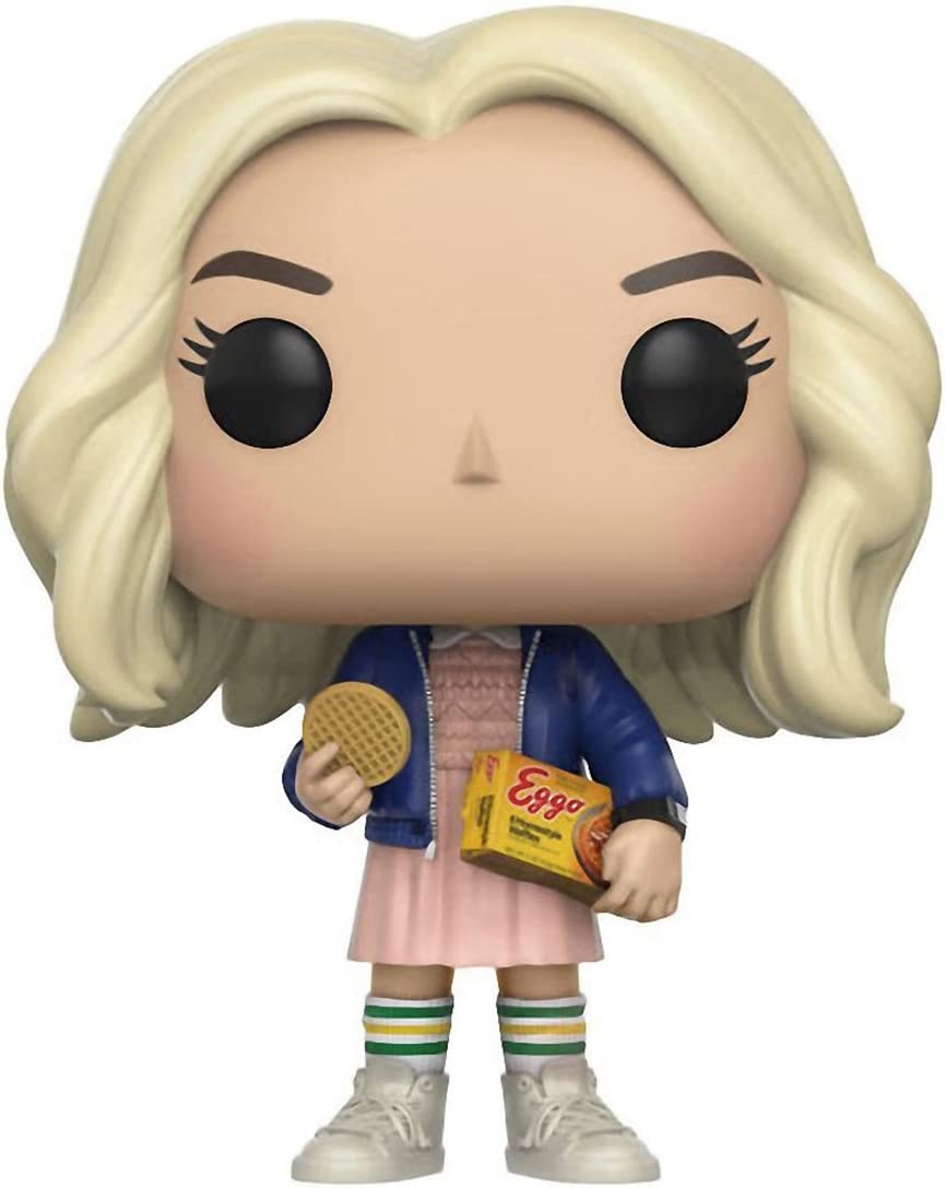 FUNKO POP Stranger Things Eleven With Eggos 421 Chase Edition Action Figure Toys TV Vinyl Figures with Box Long Hair Collection Dolls Ornament Prop for Boys and Girls Birthday Gift 10cm