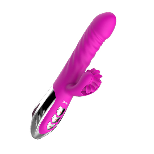 Rolling Licking Rabbit Vibrator Sex Toy for Women Multiple Speeds Vibrating Dildo G-Spot Clitoral Stimulator Waterproof Tongue Oral Clit Licking Vibrator Heating Massager Discreet Packaging
