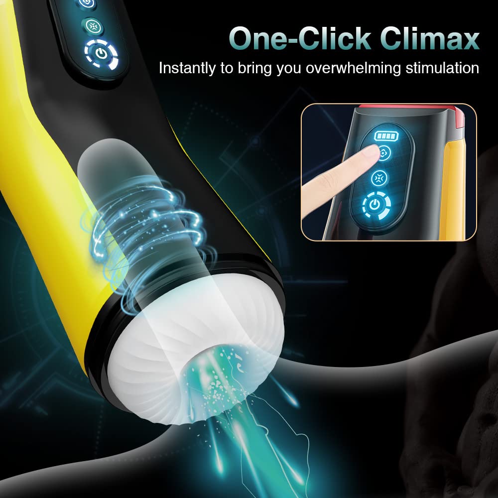 Automatic Male Masturbator Cup Electric Sex Toys for Mens UK Pocket Pussy for Penis Stimulation Realistic Blowjob Vibrator Massager with 7 Vibration and Suction Modes Sexy Lady Moaning Intelligence Heating One-Click Climax Design