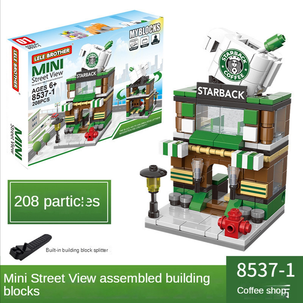 City Street View Building Blocks Model Building For Children Toys Education Building Bricks Toy Christmas Gifts Compatible with LEGO