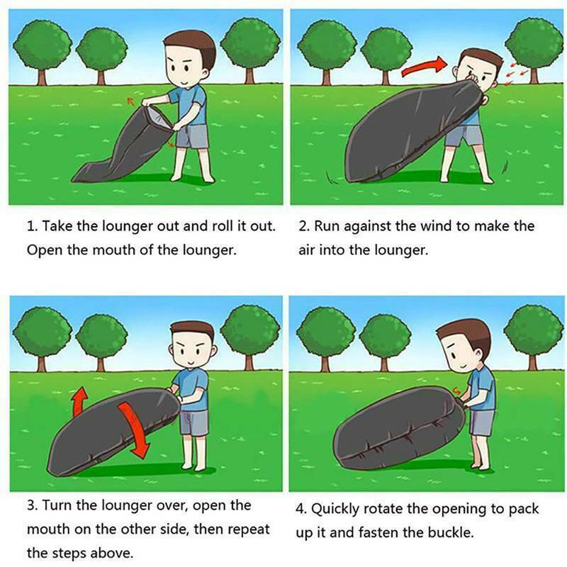 Beach Lazy Bag Outdoor Inflatable Sofa Air Bed Lounger Sofa Sack Hangout Camping Summer Product Fast Inflatable