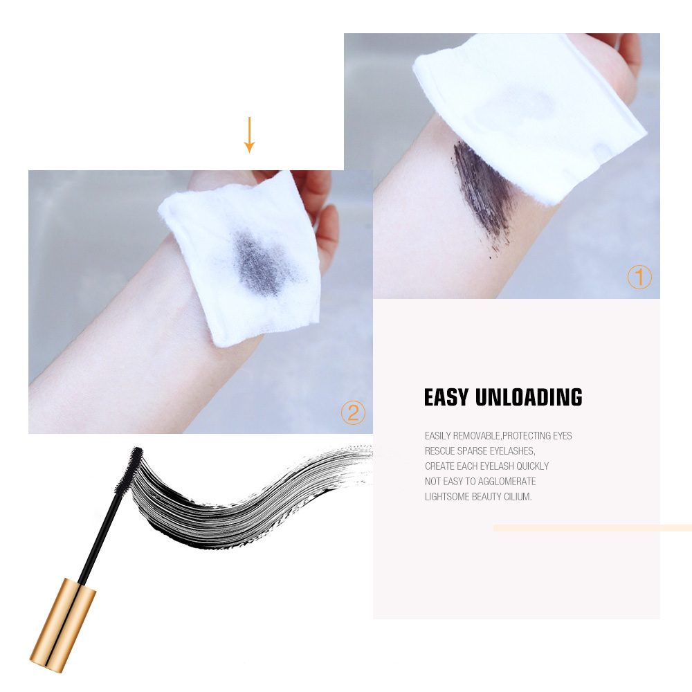 Mascara 3D Lengthening Black Lash Eyelash Extension Eye Lashes Brush Beauty Makeup Eye Cosmetics Tools Long Lasting Waterproof Golden Tube
