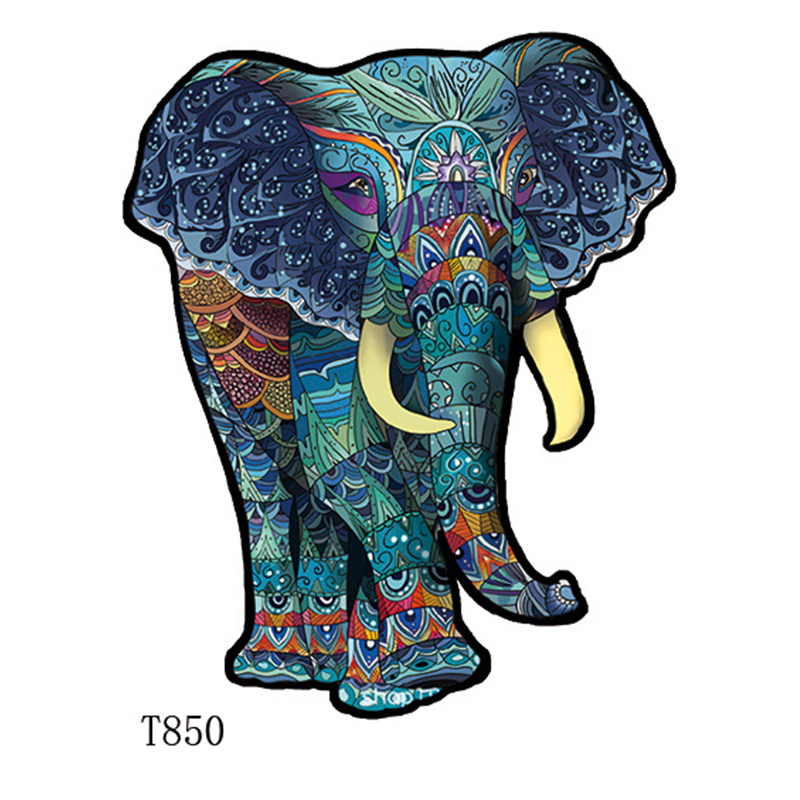 (S) Eternal Elephant Wooden Jigsaw Puzzle Birthday Gift Idea for Kids Adults Family Game and Hobby