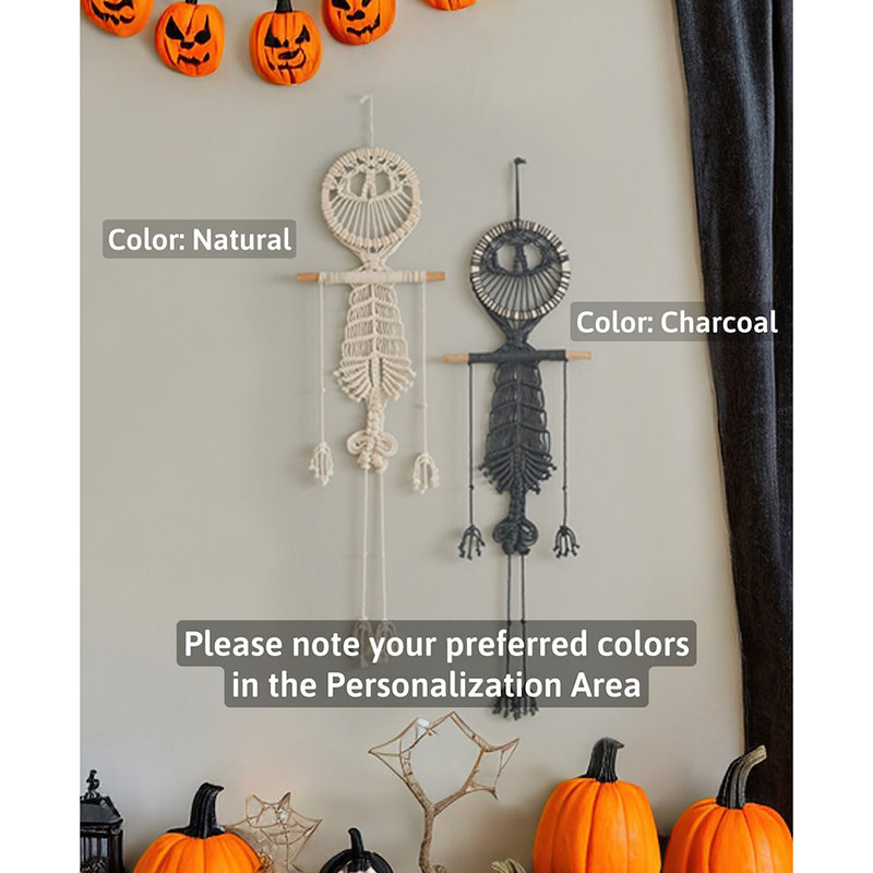 (White) Halloween Gothic Small Tapestries with Tassels Home Decor Wall Hanging for Bedroom Aesthetic