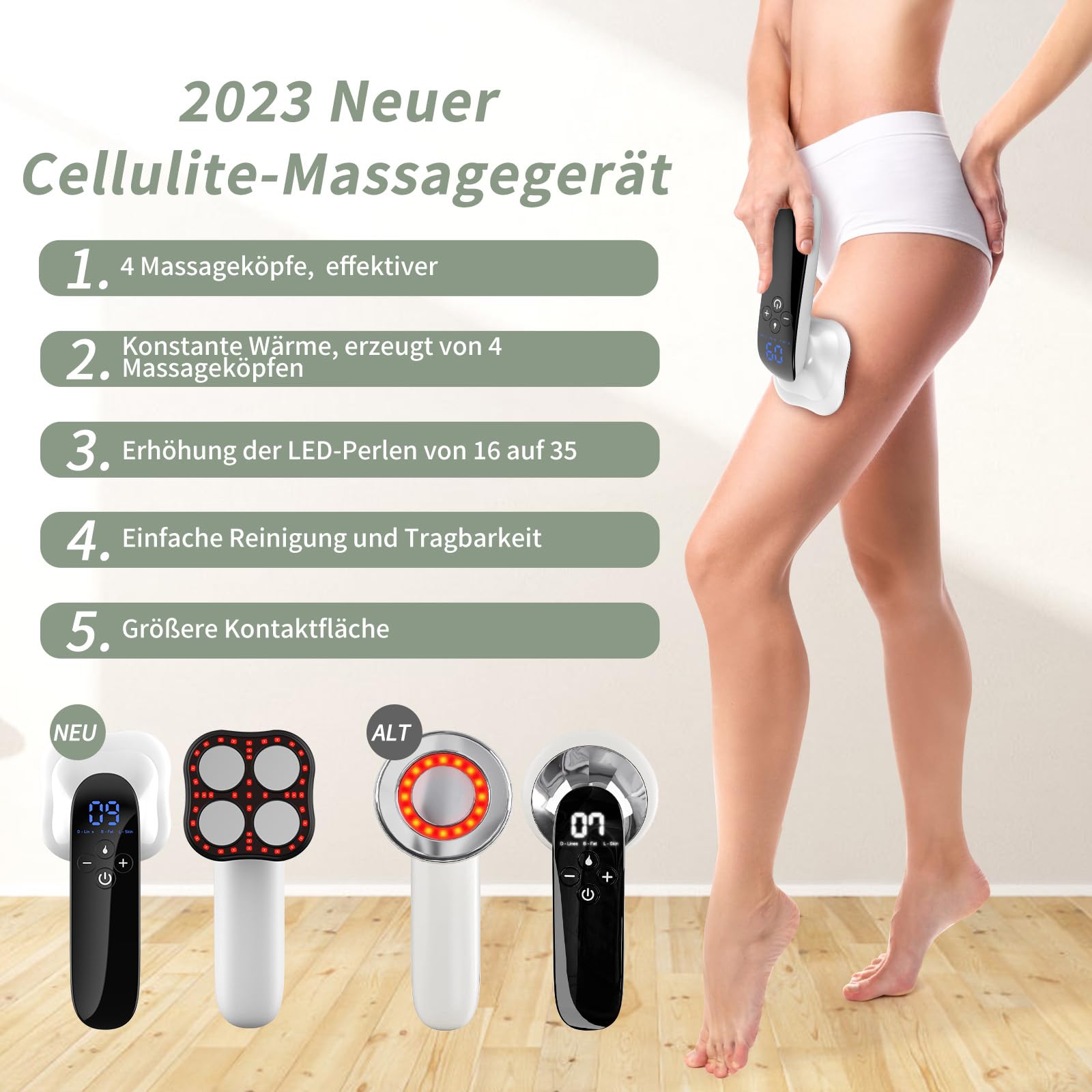 Cellulite Remover Massager  EMS Slimming Instrument Hand Held Body Sculpting Machine for Belly Waist Arm Leg and Butt