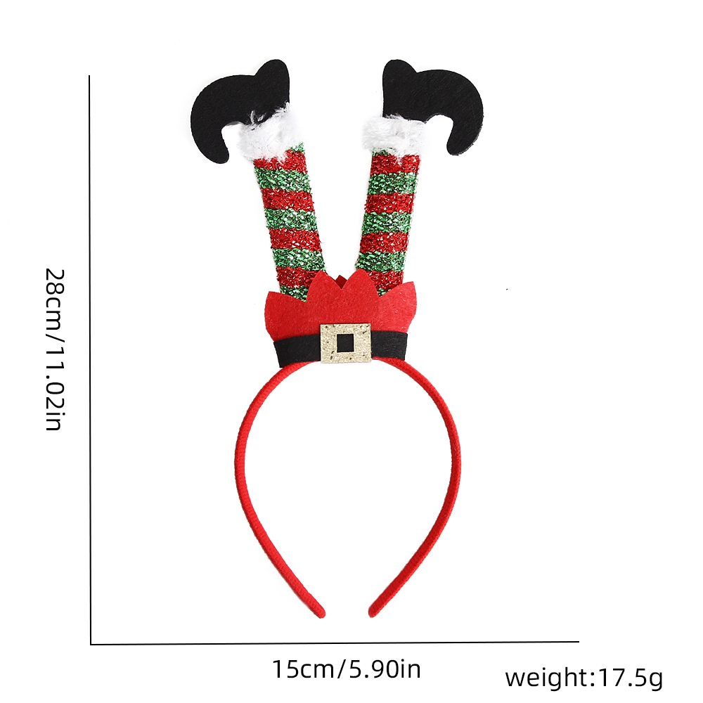 (A) 5 PCS Christmas Headbands Reindeer Antler Xmas Tree Head Hat Toppers Costume Headbands for Christmas Holiday Parties Annual Holiday Photos Booth