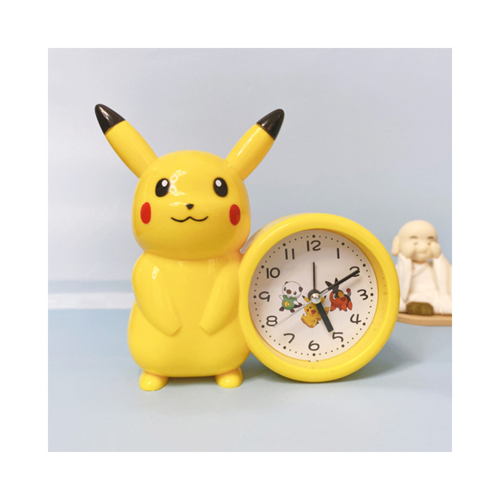 Pokemon Pikachu Figure Anime Cartoon Toys Alarm Clock Kawaii Model Birthday Gifts for Student Kids