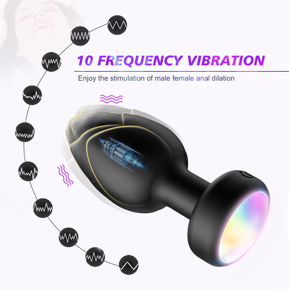 (Black) Adult Sex Toys G Spot Vibrators Anal Plug Vibrator Couples for Women Vibrator Led Vibrating Toys for Men Gay Remote Control