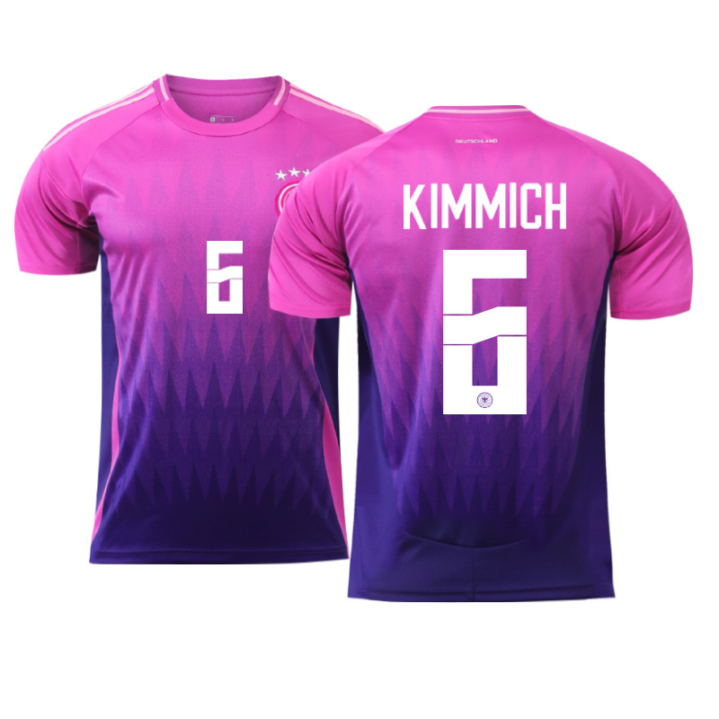 (Kids 2~3 Years) Football Kit UEFA EURO 2024 Germany away No. 6 Kimmich National Teams Jersey Tracksuit Kits Boys Ball Soccer Sports Training Tops Shirt Shorts Socks